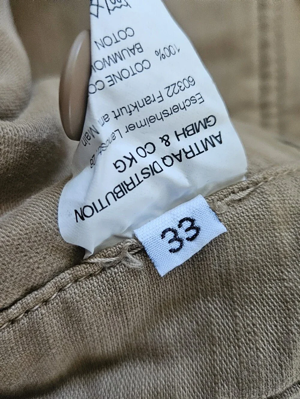 Tellason Men's Tan Straight Workwear Utility Fatigue Pants 33 Made In Italy